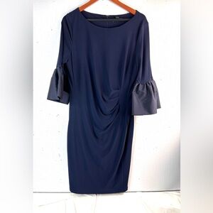Lauren Ralph Lauren 16 Workwear Formal Navy Mini Dress
